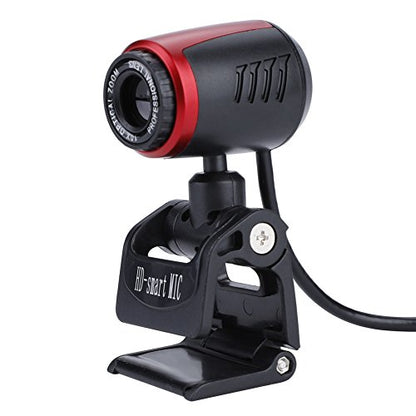 Zerone USB Webcam, 640 x 480 USB Camera Live Streaming with Built-in Microphone 360° Rotation and 60° Vertical Adjustment, Support Desktop and Screen Clamp Mount for Laptop PC