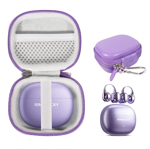 Case for King Lucky i121 Clip on Earbuds Open Ear 5.4 Headphones (Purple) - color: Purple