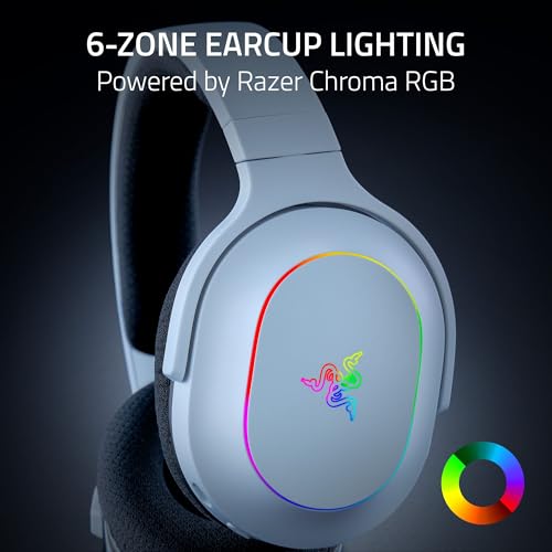 Razer Barracuda X Chroma Wireless Gaming Headset, 2.4GHz & Bluetooth, White | Lightweight, Chroma RGB, 40mm Drivers, Cardioid Mic, 70 Hr Battery, for PC, Mac, PS5, Switch 2, Smartphone - color: White