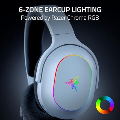 Razer Barracuda X Chroma Wireless Gaming Headset, 2.4GHz & Bluetooth, White | Lightweight, Chroma RGB, 40mm Drivers, Cardioid Mic, 70 Hr Battery, for PC, Mac, PS5, Switch 2, Smartphone - color: White
