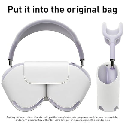 Case Ear Cover for AirPods Max Headphones for Airpod Max Accessories(USB-C/Lightning)(2024/2020), 2 Set of Headband Cover and Clear Soft TPU Ear Cups Sheel,Scratch Resistant and Condensation Resistant - color: A3-Clear White
