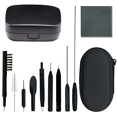 12-Piece Hearing Aid Cleaning Kit with Wax Loop, Storage Case