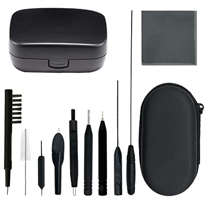 12-Piece Hearing Aid Cleaning Kit with Wax Loop, Storage Case
