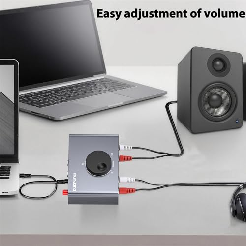 RCA Stereo Audio Switcher, 2 in 1 Out / 1 in 2 Out Bi-Directional RCA Audio Selector Splitter, Passive No External Power Required for TV Speaker Amplifier