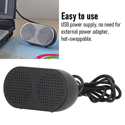 Zerodis USB Computer Speaker, Small PC Sound Bar for Laptop Desktop Computer, Portable Stereo Speaker with USB Power, Plug and Play for Home Office Music Outdoor