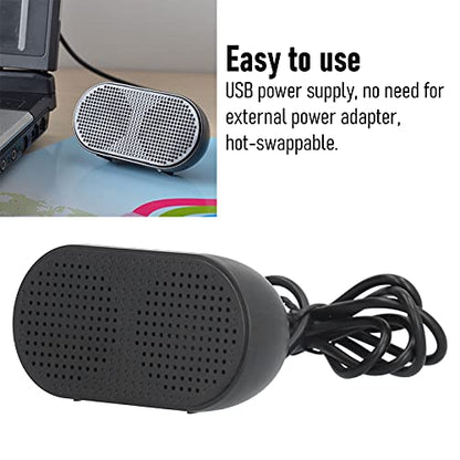 Zerodis USB Computer Speaker, Small PC Sound Bar for Laptop Desktop Computer, Portable Stereo Speaker with USB Power, Plug and Play for Home Office Music Outdoor