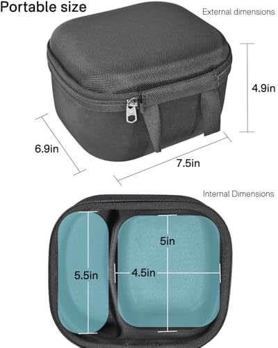 RAIACE Hard Travel Carrying Case for Walker's Razor Slim Passive Earmuffs Ultra Low Profile 27dB NRR. (Case Only!)-Black