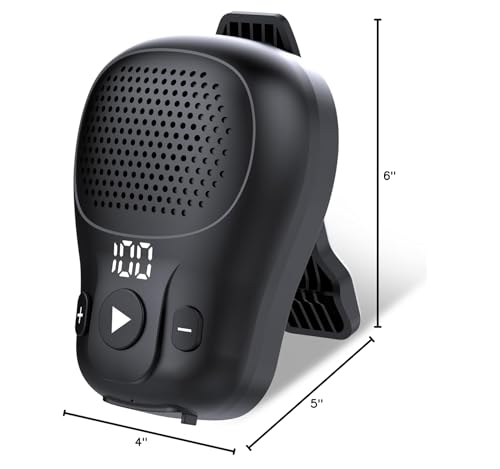 Wearable Bluetooth Speaker, Clip-on Wireless Portable Speakers, IP56 Waterproof Clip Speaker Up to 18 Hours Battery Life, Built-in Mic for Hands-Free Music/Calls, Work/Outdoor, Black