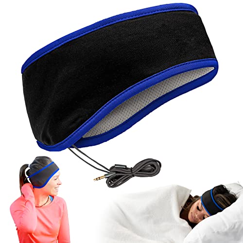 CozyPhones Sleep Headphones - Over Ear Headphones from Ultra Thin Cool Mesh Wired for Side Sleepers, Meditation, Running, Laptop, and Phone - Blue | Ultra Thin Cool Mesh Wired for Side Sleepers, Meditation, Running, Laptop, and Phone - color: Blue