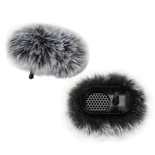 Microphone Windscreen for DJI Mic 2, Furry Wind Muff Compatible with DJI Mic 2, Fur Microphone Cover Pop Filter Sound Insulation (2 Pieces)