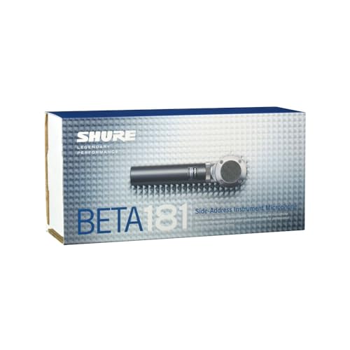 Shure BETA 181/S 초소형 소형 다이어프램 사이드 어드레스 다용도 콘덴서 마이크, 교체 가능한 폴라 패턴 캡슐 옵션, 3핀 XLR 커넥터 - 슈퍼카디오이드 - style: 슈퍼 카디오드