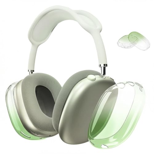 MOLOPPO Soft TPU Case Cover for AirPods Max 2/1, Gradient Green | Soft TPU Skin, Anti-Scratch, Ultra Protective, Compatible with AirPods (2024/2020), Clear Purple, Gradient Green - color: D-Gradient Green
