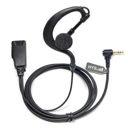 HYS Soft Rubber G Shape Earhook Radio Earpiece, Tactical 2-Way Radio Headset for Motorola Walkie Talkie T200TP T260 T100 T100TP T402 T460 T465 T600 T605 T800 Talkabout Radio - size: 10pcs