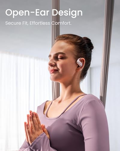SHOKZ OpenFit Air - Open-Ear Headphones, True Wireless Earbuds, Water Resistant, Secure Earhooks for Daily Use, White - color: White