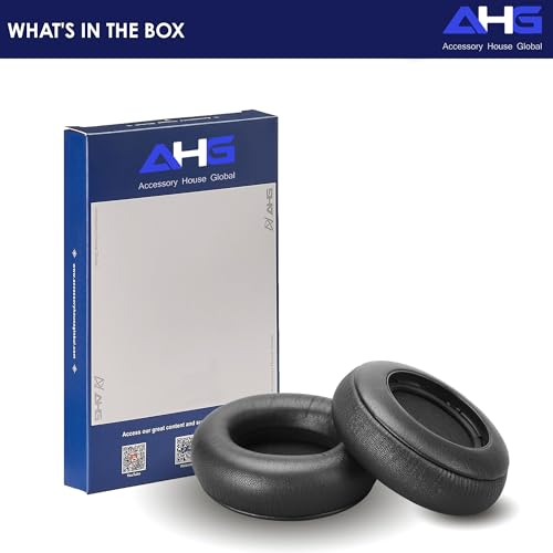 AHG Accessory House Global Ear Pads Cushions Compatible with Bang & Olufsen Beoplay H9 3rd Gen (Not Compatible with H9 / H9i) and Beoplay HX Headphones (Black). Premium Sheepskin Leather (Black) - color: Black