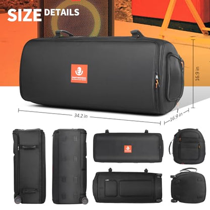 Speaker Case Carry Bag Compatible with JBL PartyBox 720 Portable Speaker, Outdoor Travel Carrying Case Tote Bag Storage Pockets for Charging Cable and Accessories