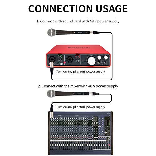 M1 In-line Microphone Pream, Mic Booster Preamplifier with 28dB Gain for Dynamic and Passive Ribbon Microphones (Black)