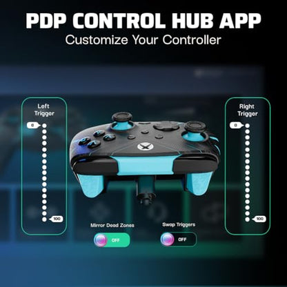 PDP Rematch Glow Enhanced Wired Controller for Xbox Series X|S & Xbox One - color: Titan Steel, style: Controller