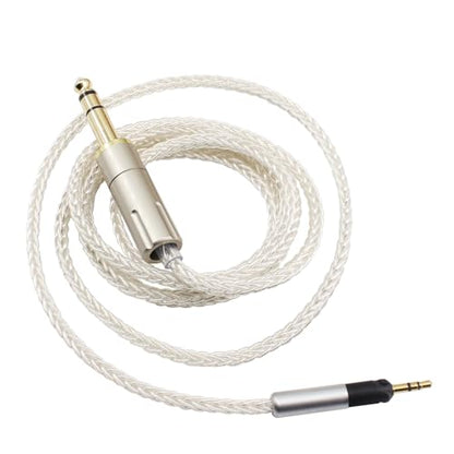 Youkamoo Replacement Audio Upgrade Cable Compatible with Sennheiser HD560s HD599 HD598 HD598SE HD620S HD400PRO HD569 HD579 HD558 HD518 HD505 HD598cs Headphones 6.35mm 5ft/1.5m - size: 5 ft (1.52 m)