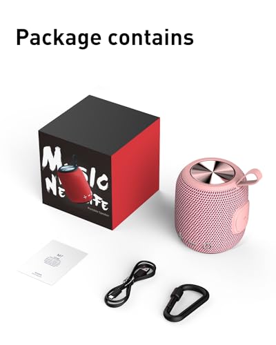 Bluetooth Speakers Portable Wireless Waterproof IPX7 Bluetooth 5.0 Dual Pairing Mini Shower Speaker, 24H Playtime Stereo Surround Sound, for Outdoor Travel, Pool