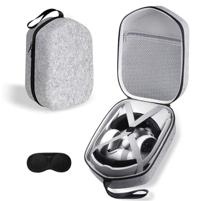 sarlar Large Space Hard Carrying Case Compatible with Meta Quest 3/3S/Quest 2 Official Elite Strap and BOBOVR M3/M2 Pro,KIWI Design, Saqico, VZNEK Head Strap with Battery and All Accessories - size: M/For 3rd Head Strap