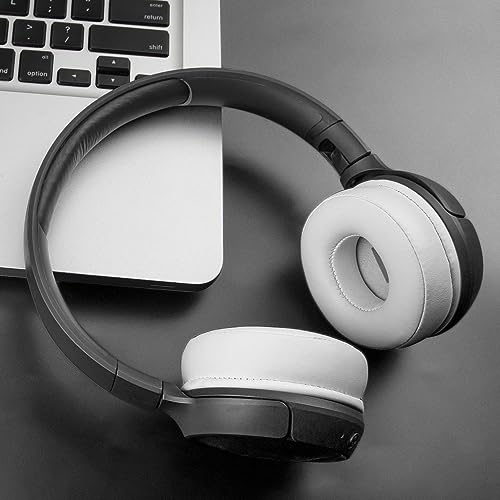 SOULWIT Earpads Replacement for JBL Tune 450BT/Tune 460BT/Tune 500BT/Tune 510BT/Tune 520BT/Tune 530BT/JR 300BT/JR 310BT/E40BT/Junior 320BT, Ear Pads Cushions with Soft Protein Leather - White - color: White