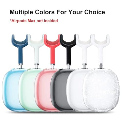 MOLOPPO Case Cover for AirPods Max 2/1 (2026/2024/2020), Clear | Soft TPU Skin, Anti-Scratch, Transparent, Ultra Protective, Clear Glitter - color: Clear Glitter