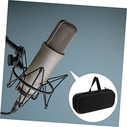 Portable Microphone Case with Mesh Organizer Bag Drop Resistant Storage Pouch for Microphones and Accessories Compact Handheld Carrying Case