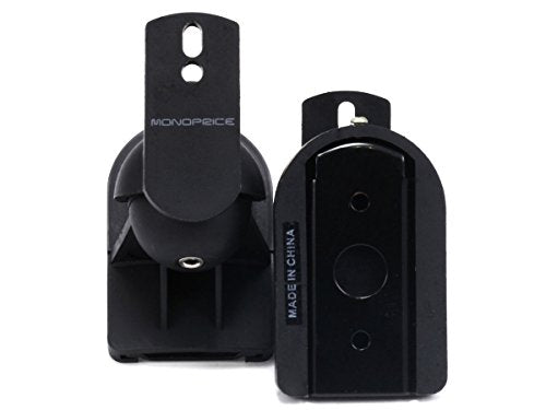 Monoprice Low Profile 7.5 lb. Capacity Speaker Wall Mount Brackets (Pair) Black