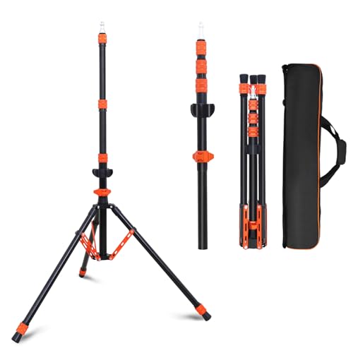 Photography Light Stand, 6.5ft Adjustable Reverse Folding Tripod Stand - color: 0range