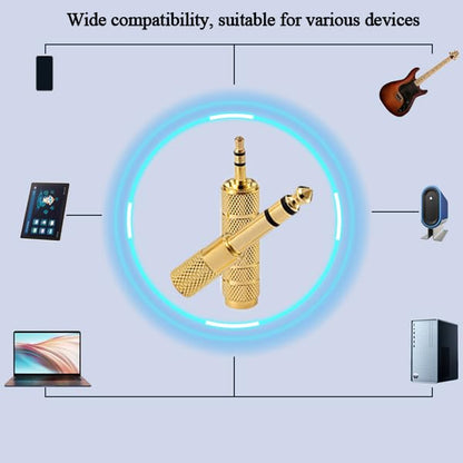 Headphone Adapter 6.35mm Male to 3.5mm Female Stereo Audio Aux Adapter 3.5mm to 1/4 Adapter Headphone Jack Adapter for Guitar Amplifier, Headphone, 4 Pack
