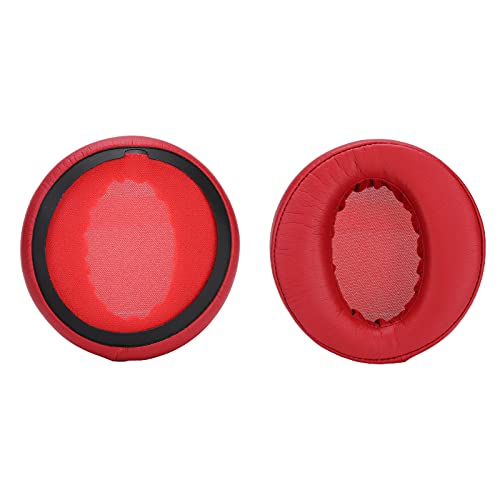 Replacement Ear Pads Cushion for Headset Headphone, Red Earpads with Soft Foam, Comfortable Fit Compatible with Most Over Ear Headphones - color: Red