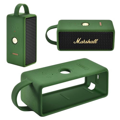 Silicone Case for Marshall EMBERTON III Portable Bluetooth Speaker,Soft Silicone Protective Case Compatible with Marshall EMBERTON III Portable Bluetooth Speaker (Green) - color: Green