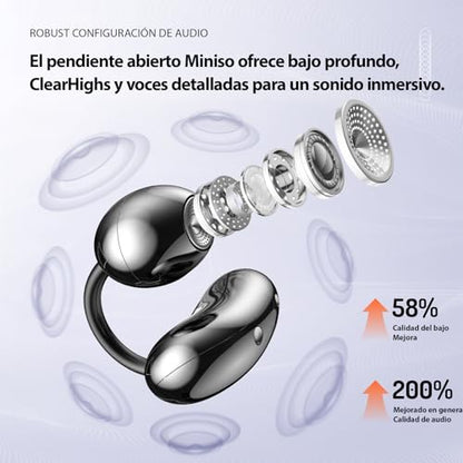 Open-Ear Clip-On Earbuds Bluetooth 6.0 Wireless Headphones Open Ear Buds