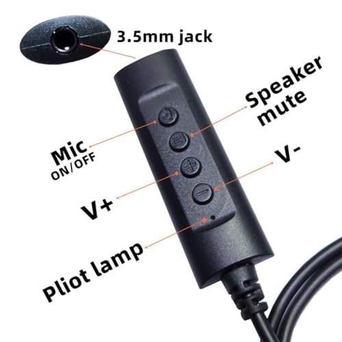 3.5mm to USB Sound Card Volumes Control Mics On OffButton Drive Not Need