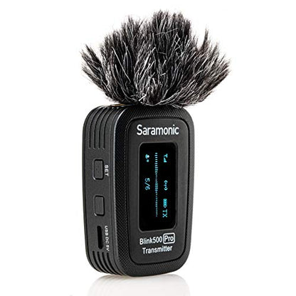 Saramonic Advanced 2.4 GHz Wireless Clip-On Microphone System with Lavalier & Dual-Channel Receiver for Cameras, Mobile Devices and More (Blink 500 Pro B1), Black,1x TX - TRS/TRRS, BLINK500PROB1 - color: Blink500 Pro B1