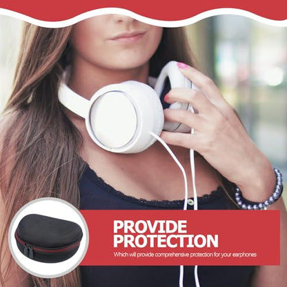 Headset Storage Box with Handle, Hard Protective Carrying Case for Over-Ear Headphones, Portable Headset Protection Holder for Traveling and Daily Use