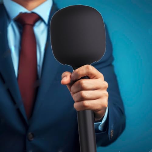 Magnetic Mic Holder Handheld Stand for DJI Mic 2, Hollyland LARK M2 M1 MAX C1 Wireless Microphone, Interview Go Stick and Foam Cover Pop Filter
