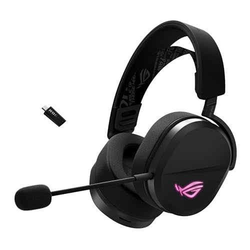 ASUS ROG Pelta Wireless Gaming Headset with Detachable Mic - Black - color: Black