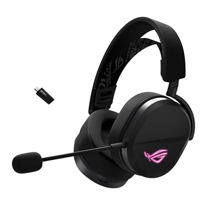 ASUS ROG Pelta Wireless Gaming Headset with Detachable Mic - Black - color: Black