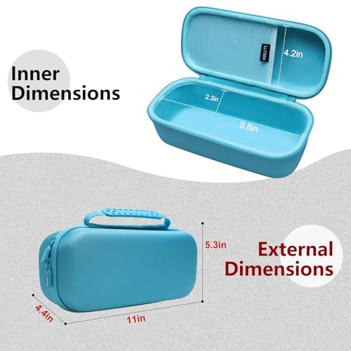 L LTGEM Speaker Case Compatible with JLab JBuds Party Portable Bluetooth Speaker, Office Travel Carrying Storage Bag - Cyan(Case Only) - color: Cyan
