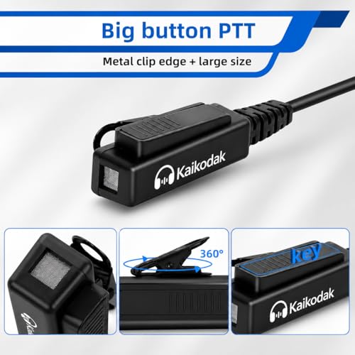 SL300 SL3500e Earpiece with Mic PTT for Motorola 1Pin Radios | Compatible with Motorola TLK100 TLK110 SLN1000 radios. Clear audio, durable cable and reliable PTT Acoustic Tube Headset - size: Air Tube 01*1