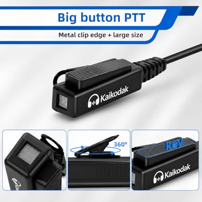 SL300 SL3500e Earpiece with Mic PTT for Motorola 1Pin Radios | Compatible with Motorola TLK100 TLK110 SLN1000 radios. Clear audio, durable cable and reliable PTT Acoustic Tube Headset - size: Air Tube 01*1