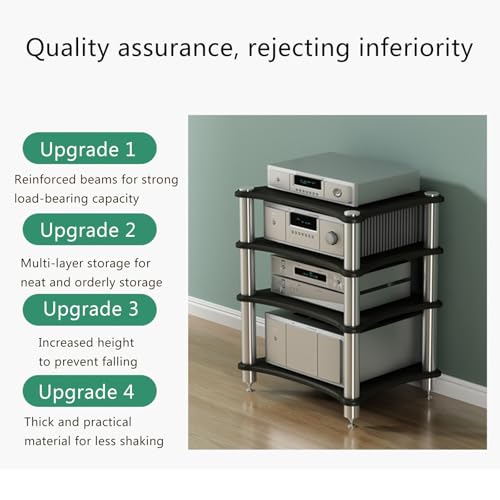 Stereo cabinet,audio rack,av media stand,stereo stand,audio stand,av cabinet,stereo racks and stands,media rack,hifi rack,audio rack cabinet,stereo rack,audio cabinet,audio-video shelving,av rack(1-la - color: 1-layer, size: Wood color