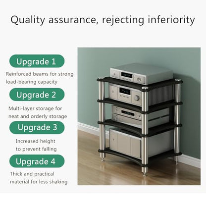 Stereo cabinet,audio rack,av media stand,stereo stand,audio stand,av cabinet,stereo racks and stands,media rack,hifi rack,audio rack cabinet,stereo rack,audio cabinet,audio-video shelving,av rack(1-la - color: 1-layer, size: Wood color