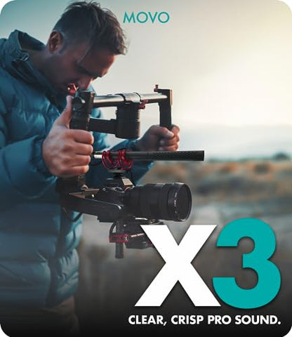 Movo X3-II Shotgun Microphone for Camera – 11” XLR Supercardioid Boom Mic for Filmmaking, DSLR Video, Interviews & Content Creation – Includes Rycote Shockmount, Grip & XLR Cables