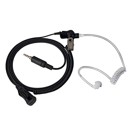 HYS Security Radio Surveillance Headset Earpiece with Clear Acoustic Coil Tube Earbud Audio Kit for YAESU/Vertex Radio VX-6 VX-7E VX-120 VX-127 Alinco Icom (3.5mm S/P 4C Thread)