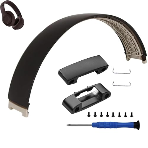 2 Sets Studio Pro Headband Replacement Parts & Replacement Hinge Compatible with Beats Studio Pro and Studio 3 Headphones, Studio Pro Replacement Headband Metal Repair Parts (Deep Brown)