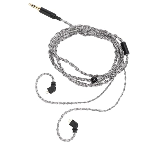Premium 1 2m Silver Plated Copper Earphone Cable Replacement with 3 5mm to 2 Pin 0 78mm Connector for TFZ QDC UE ClearWiring Compatible in Ear Monitors