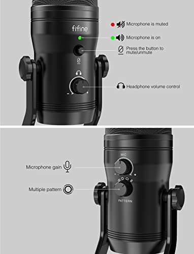FIFINE K690 USB Studio Recording Microphone for ASMR Zoom-Meeting